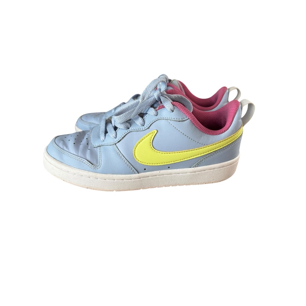 Nike Court Borough Low 2 Light Blue Pink Yellow Sneakers BQ5448-405 Womens 6.5 - Picture 2 of 8